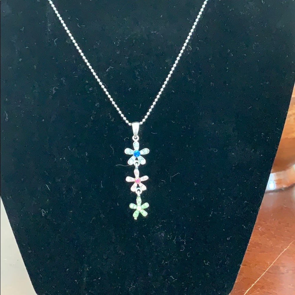 Pastel Daisy Crystal necklace